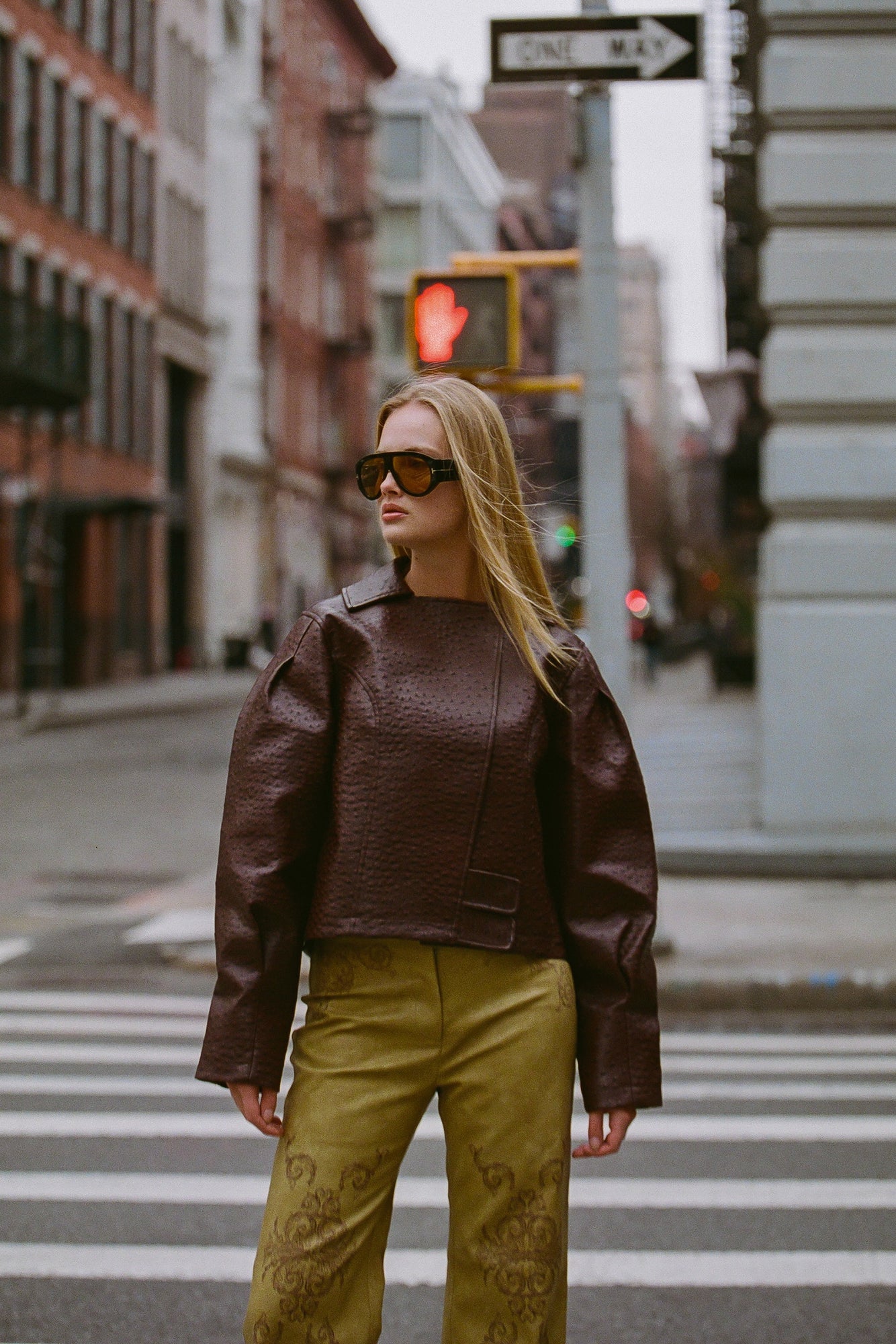 Oliver Ostrich Jacket | Mahogany