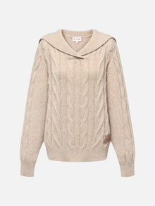 Knitted Pullover Sweater | Beige