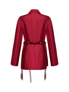 Waist Tie Jacket | Red