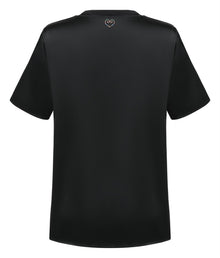 Triacetate Straight-Shoulder T-Shirt | Black