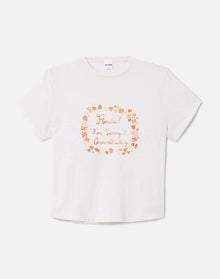 Womens | 1950s Boxy Tee Florals | Vintage White