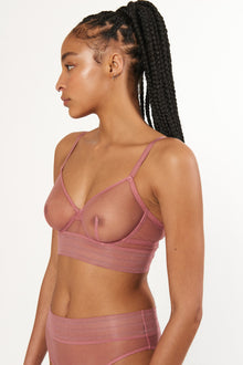 Bare Underwire Full Cup Longline Bra | Rose Dust