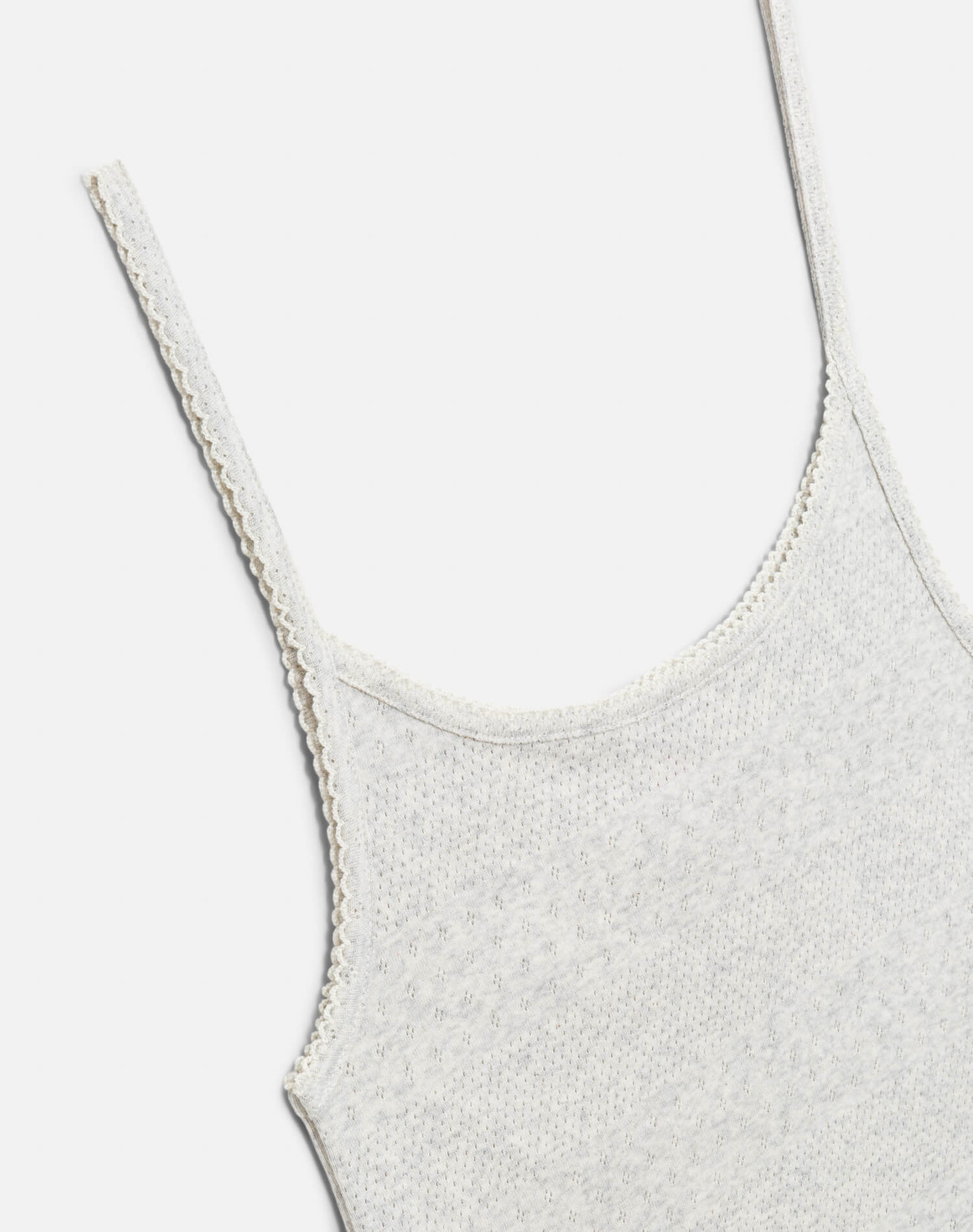 Womens | Hanes Pointelle Jolie Tank | Heather Grey