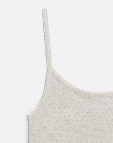Womens | Hanes Pointelle Jolie Tank | Heather Grey