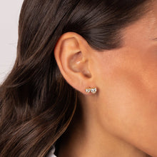 Multi CZ Heart Stud Earring - Adina's Jewels