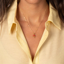 Red Enamel Mushroom Pendant Necklace - Adina's Jewels