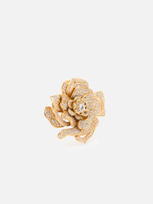 Peony Full Pave Zircon Brooch | Copper/Zircon