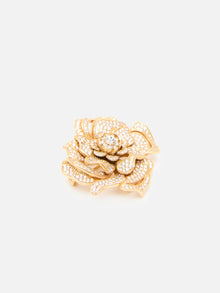 Peony Full Pave Zircon Brooch | Copper/Zircon