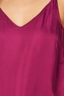 V-Neck Cami - Dark Fuchsia