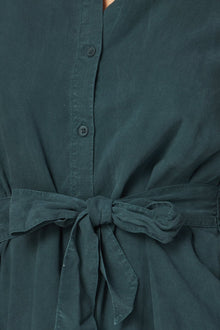 Mini Shirt Dress W/ Smocked Back - Jade Night