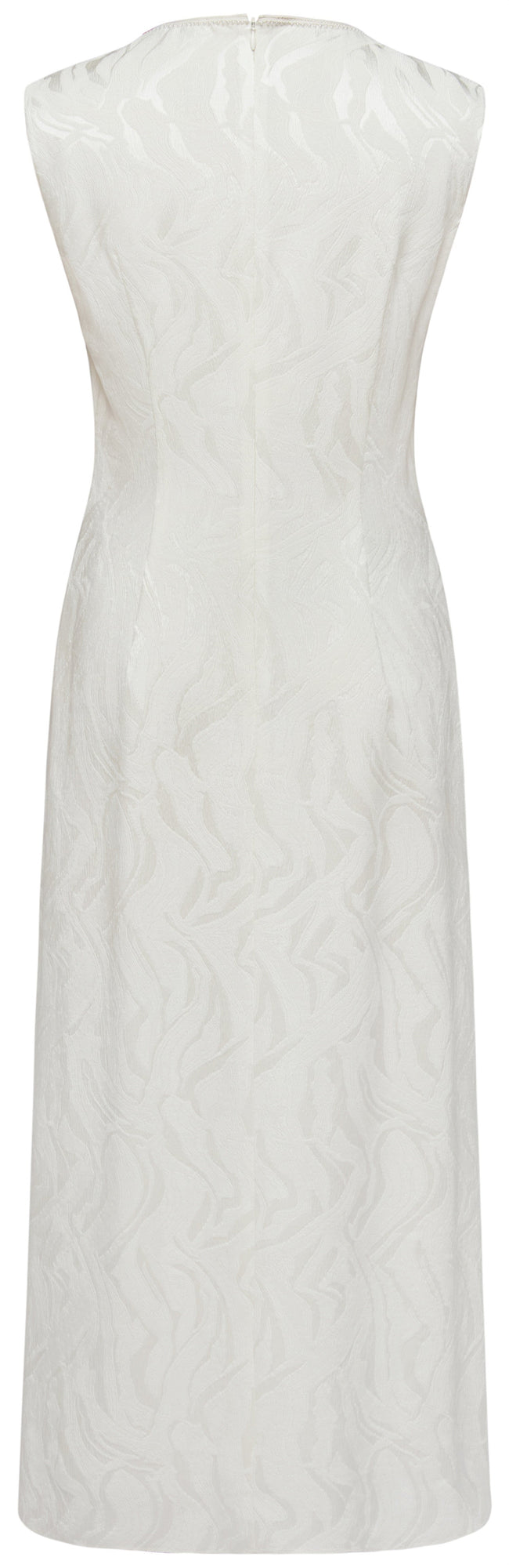 Mulberry Silk Waist-Fitted Dress | White