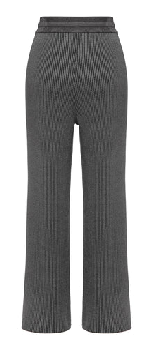 Ribbed Knit Pants | Grey