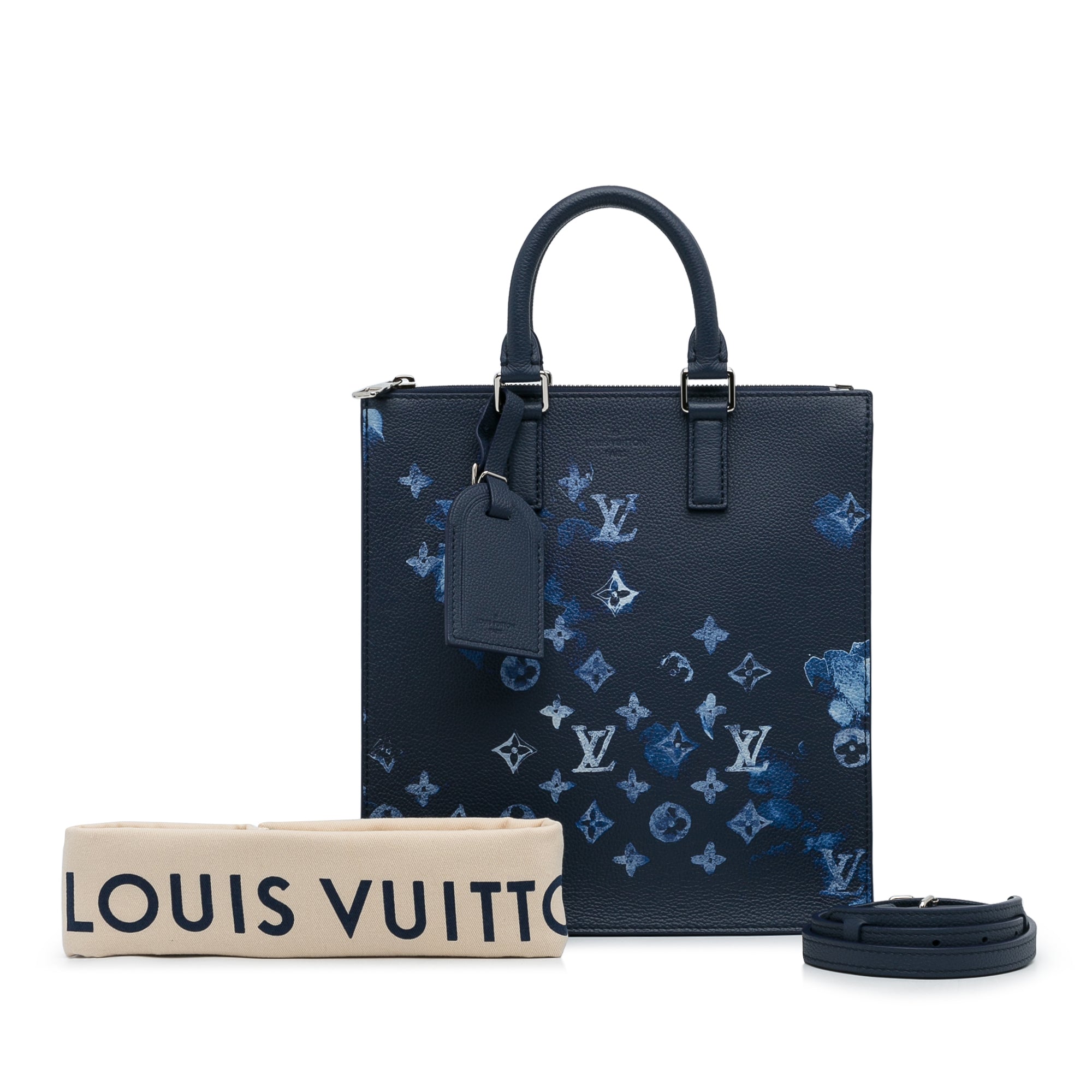 Louis Vuitton Pre-Owned Monogram Ink Watercolor Sac Plat Zippe | Women | Blue