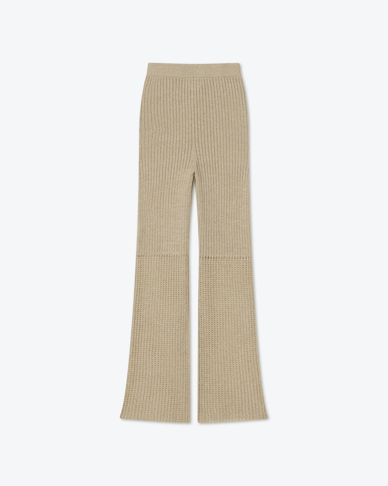 Womens | Karine Ribbed-Knit Pants | Creme