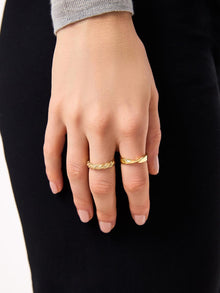 14K Gold Plated Cubic Zirconia Band Rings For Women Ana Luisa Presley