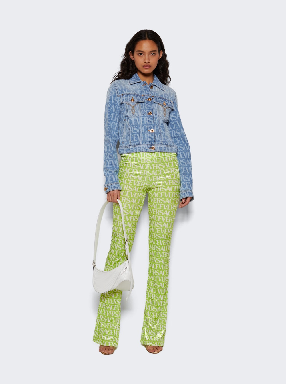 Women | Versace | Logo Pants | Green