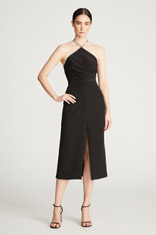 Halston | Piper Dress With Crystal Trim | Black