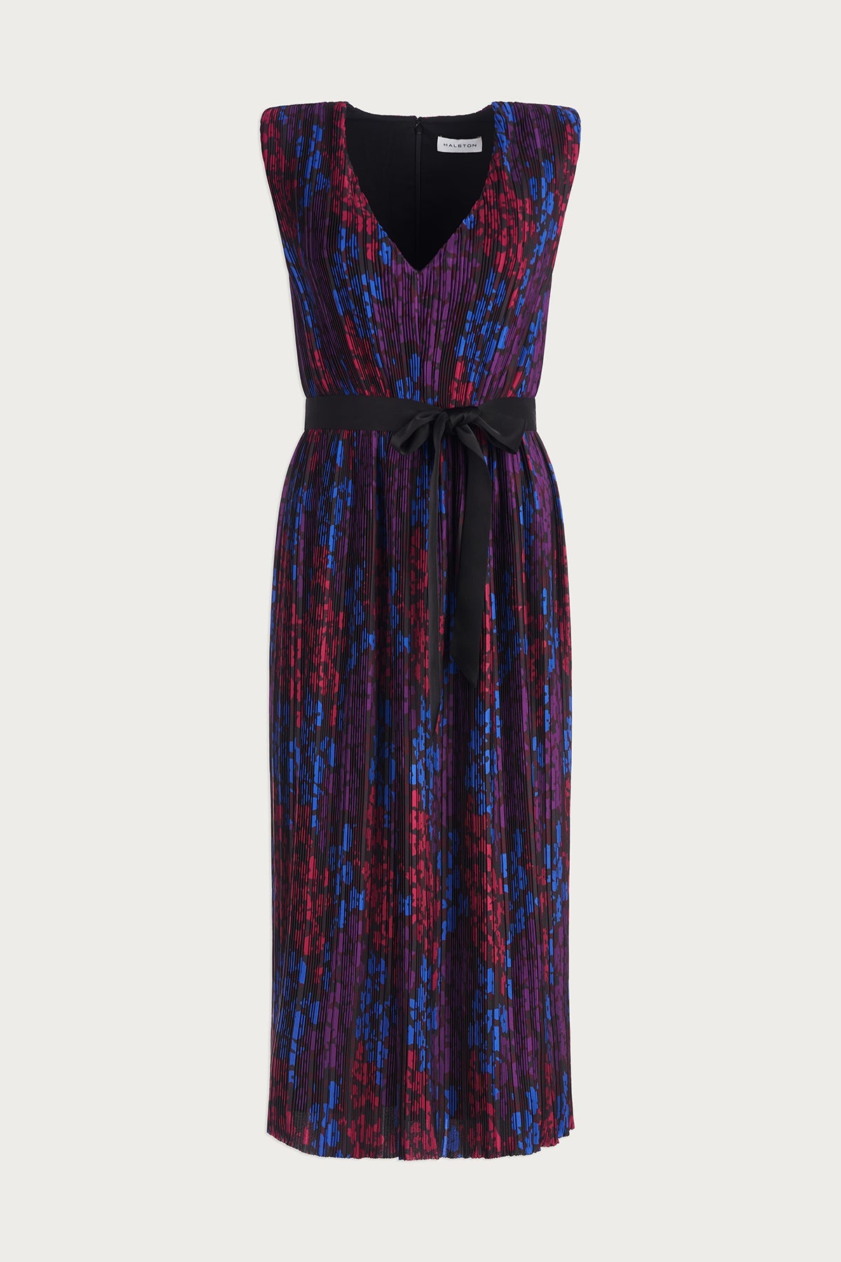 Halston | Kieran Dress In Printed Pleat | Multi Floral Print