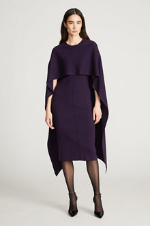 Halston | Amal Sweater Dress In Wool | Aubergine