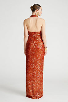 Halston | Svetlana Gown In Foil Sequin | Rooibos