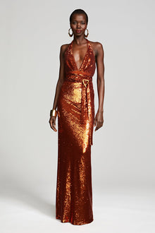 Halston | Mio Gown In Sequin | Upstate