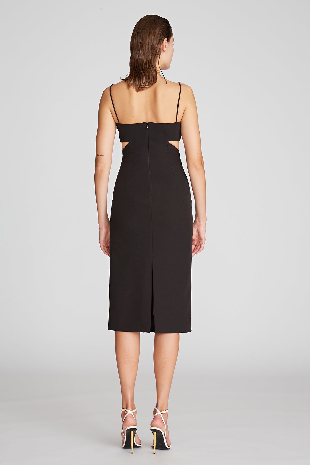 Halston | Lyn Dress In Stretch Crepe | Black