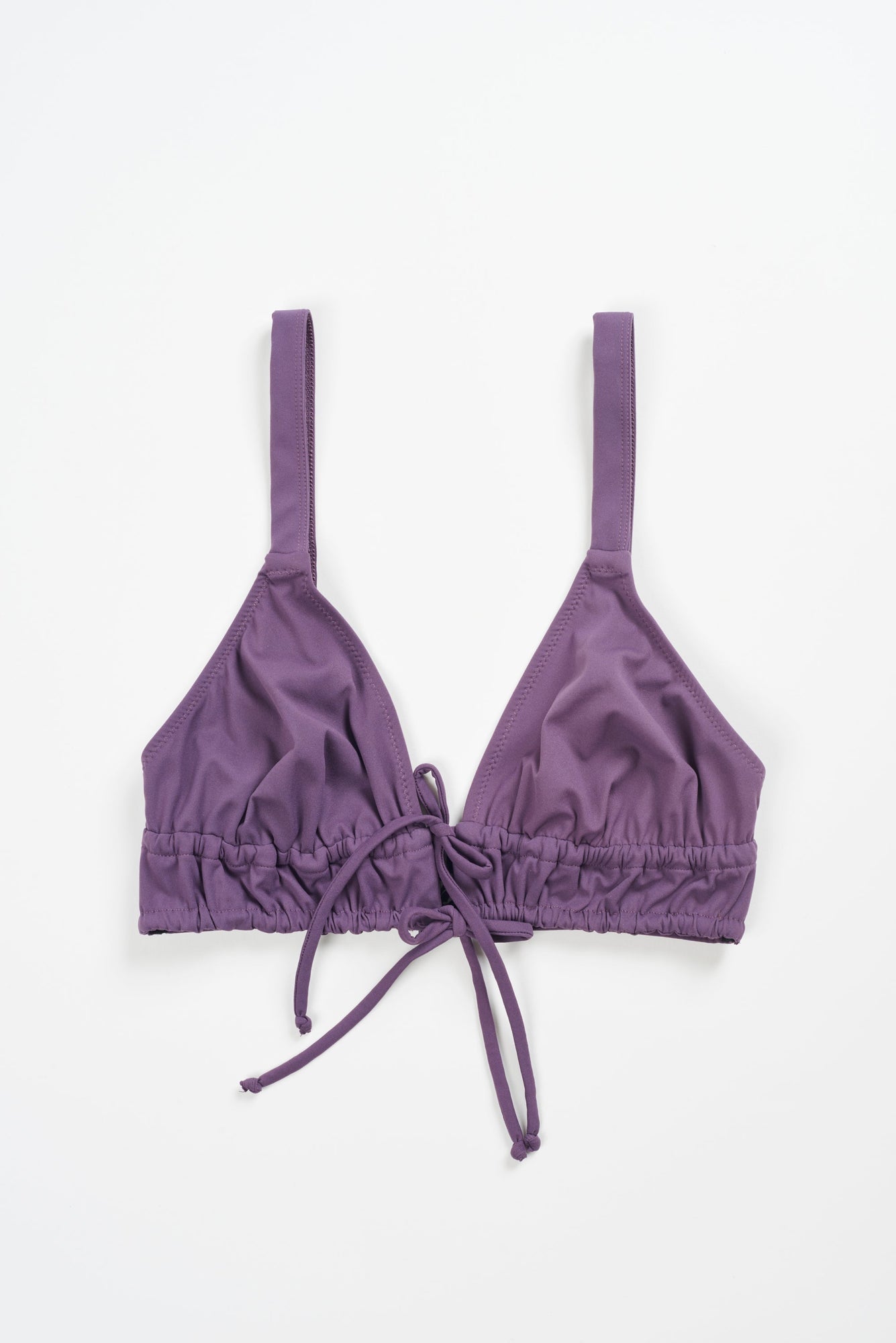 Tori Triangle Tie Detailed Bikini Top | Purple