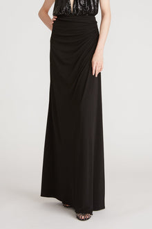 Halston | Callen Matte Jersey Skirt | Black