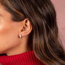  Diamond Graduated Baguette Huggie Earring 14K - Adina's Jewels