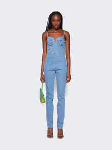 Women | Magda Butrym | Denim Bustier Jumpsuit | Blue