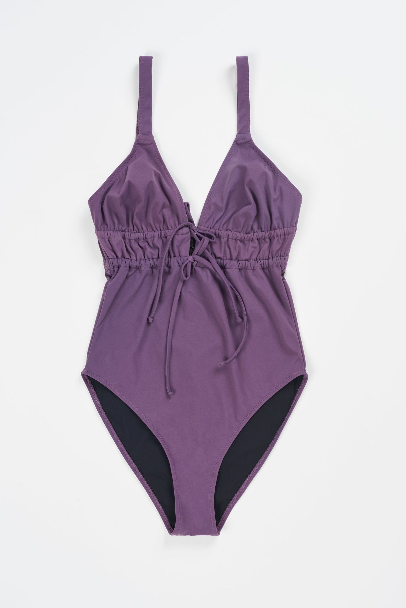 Tori Triangle Tie Detailed One Piece Suit | Purple