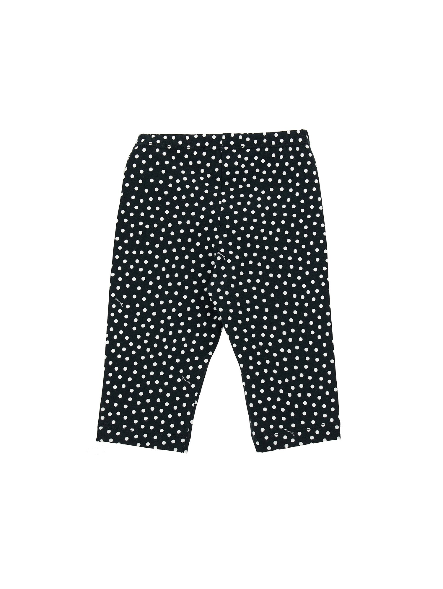 Girls | Polka Dot Cycling-Style Leggings | Black/White