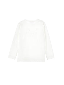 Girls | Jersey T-Shirt With Maxi Butterfly | Cream