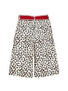 Girls | Gabardine Animalier Trousers | Leopard Print
