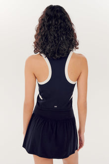 Splits59 | Austin Airweight Crop Polo | Indigo/White