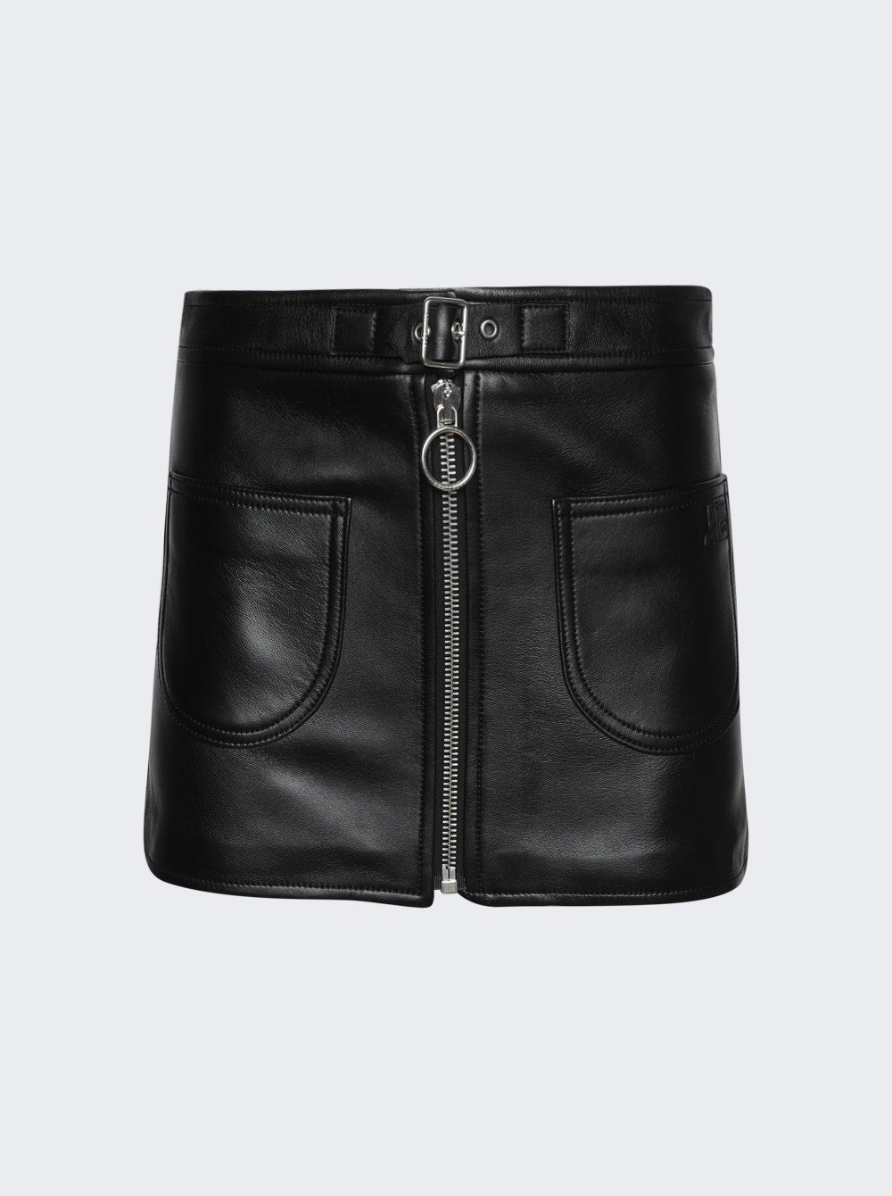 Women | Courrèges | Buckle Zipped Mini Skirt | Black