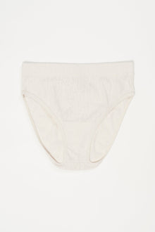 Pointelle High Leg Brief | Chalk