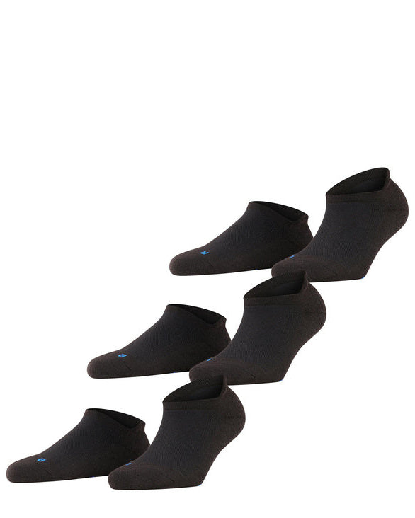 Unisex | Cool Kick 3-Bundle Sneaker Socks | Black