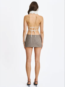 Osira Low-Waisted Micro Skort | Taupe
