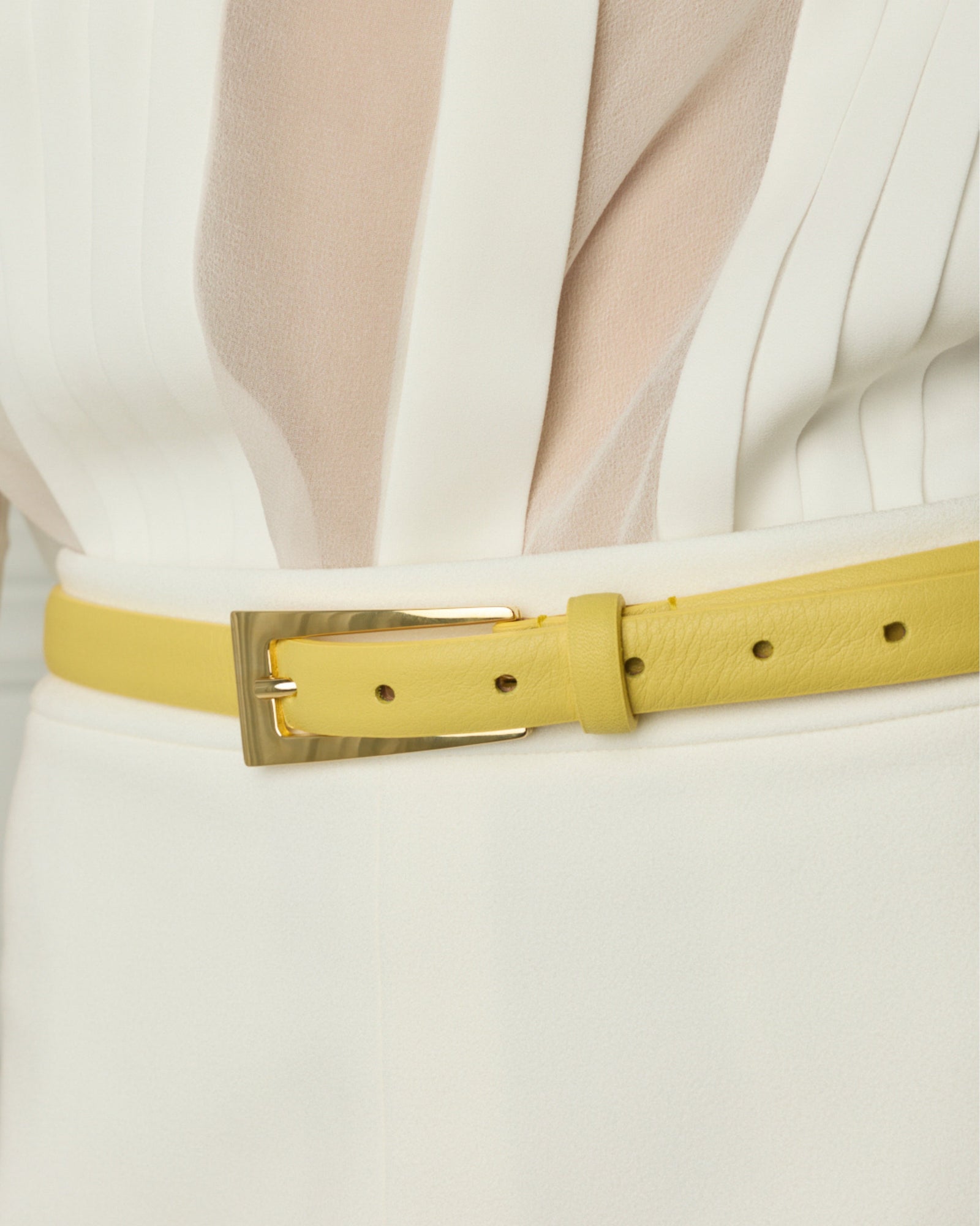 Mini No. 10 Belt | Canary Yellow/Gold