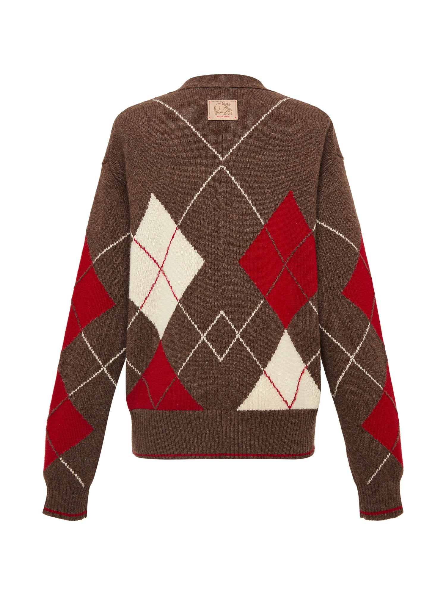 Pattern Knit Cardigan | Brown Multi