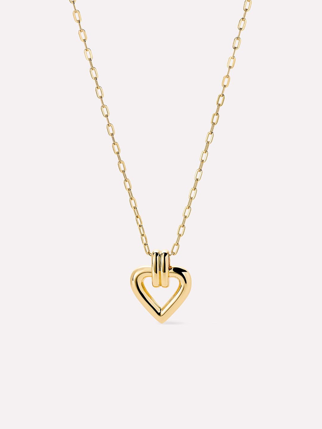 14K Gold Plated Lobster Clasp Heart Valentines Day Pendant Necklaces For Women Ana Luisa Ilie
