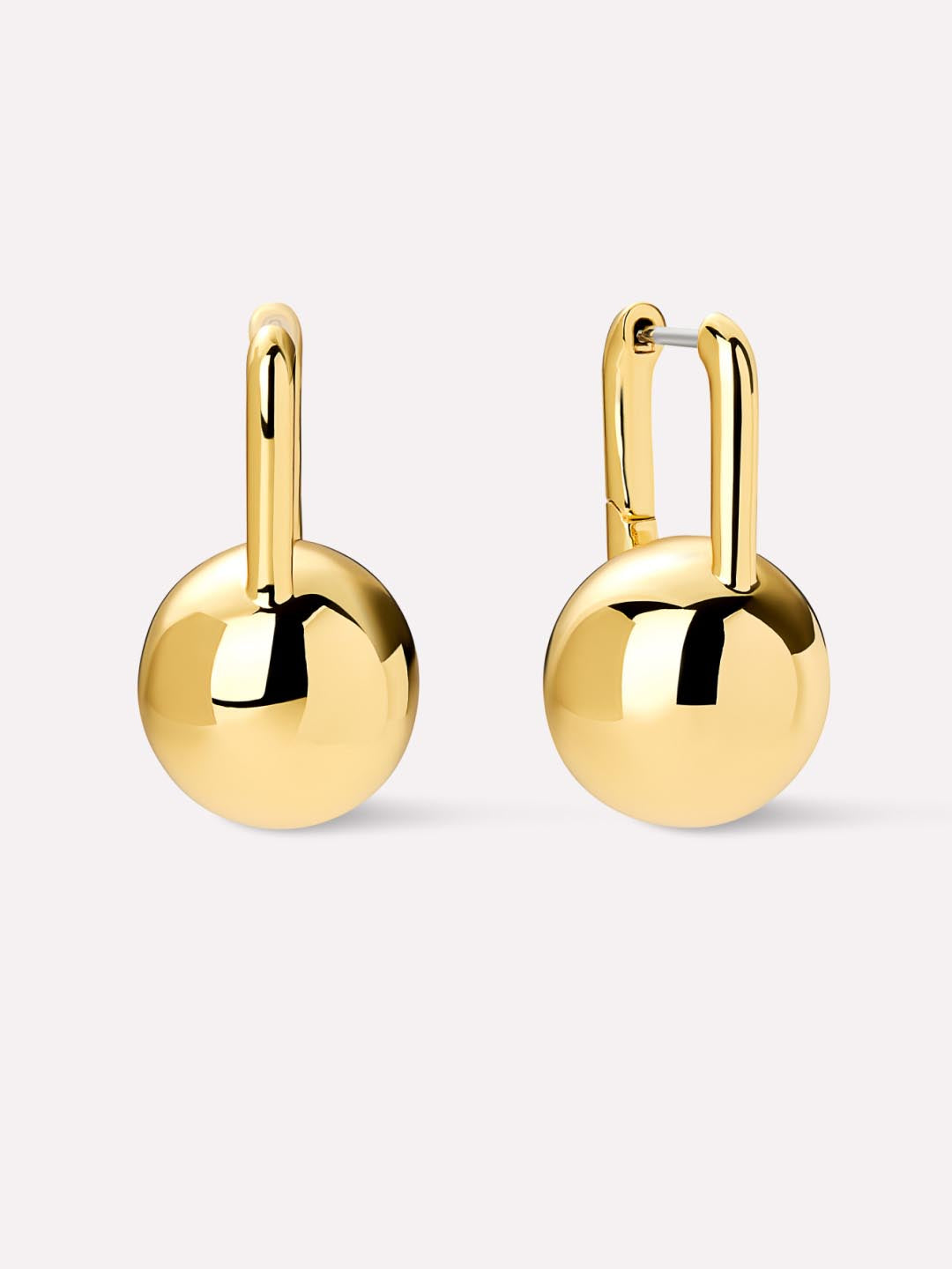 14K Gold Plated Open C Shape Ball Hoop Drop Earrings For Women Ana Luisa Perry