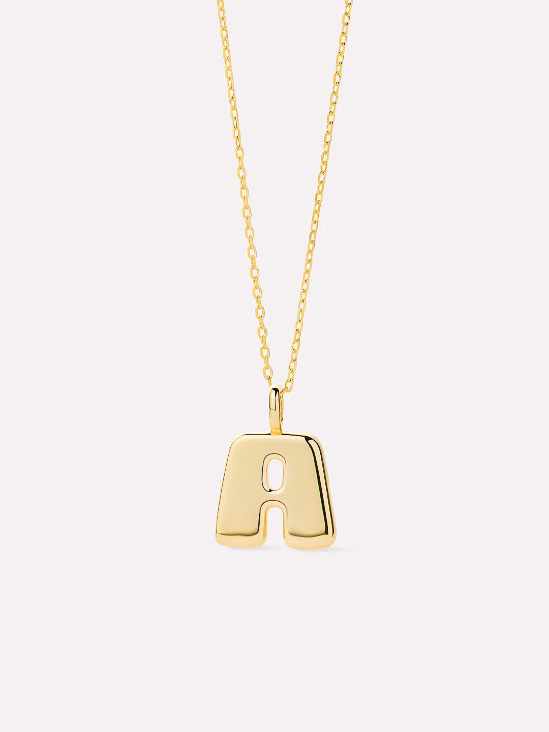 14K Gold Plated Sterling Silver Initial Pendant Necklaces For Women Ana Luisa Bubble Letter Necklace