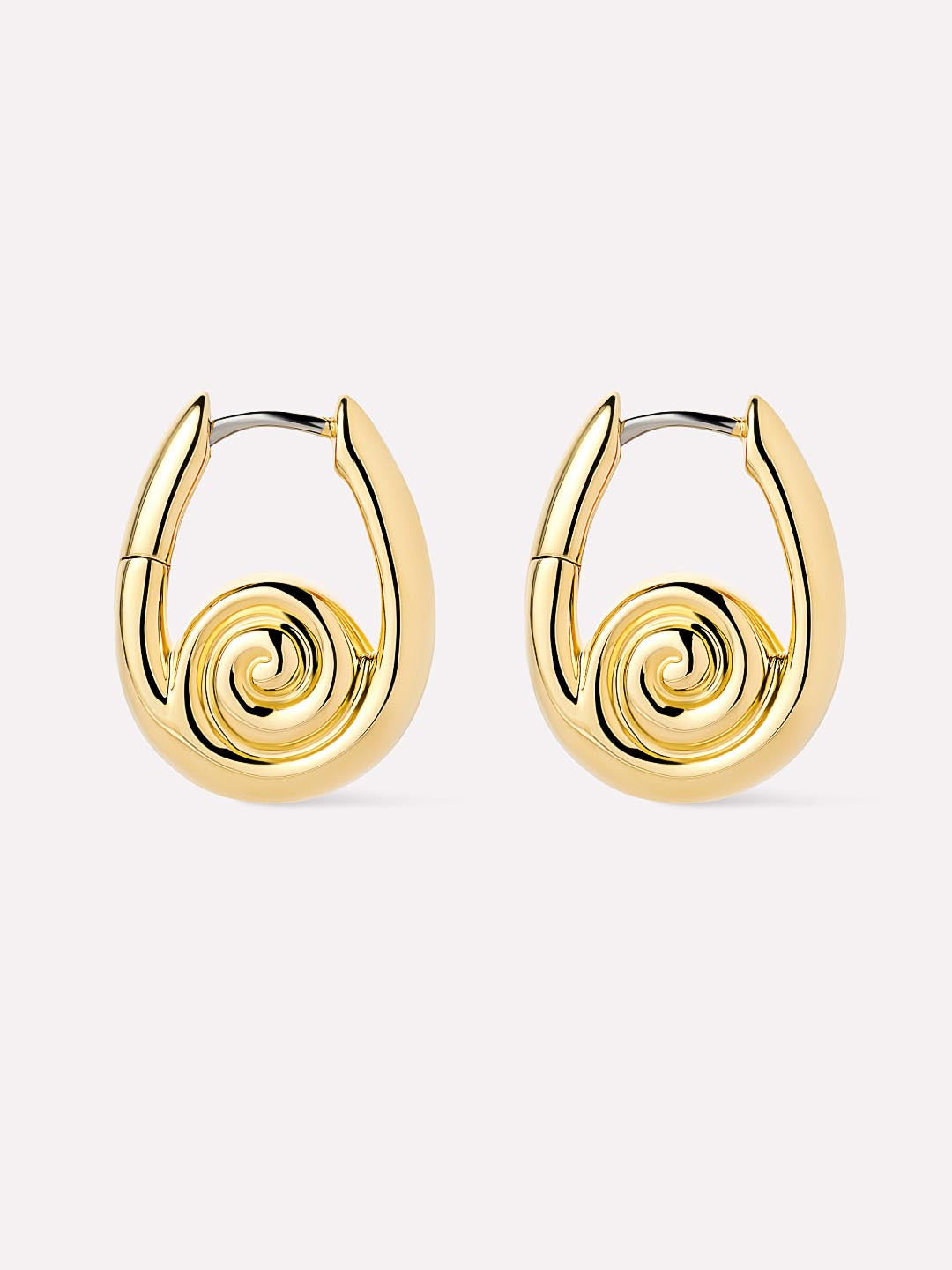 14K Gold Plated Summer Sea Beach Shell Statement Hoop Earrings For Women Ana Luisa Ariel Hoops