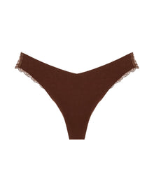 Women | Estelle Cotton Thong | Chocolat