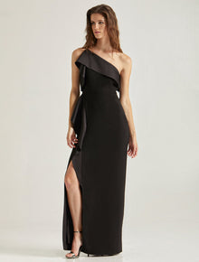Satin Drape Gown - Halston