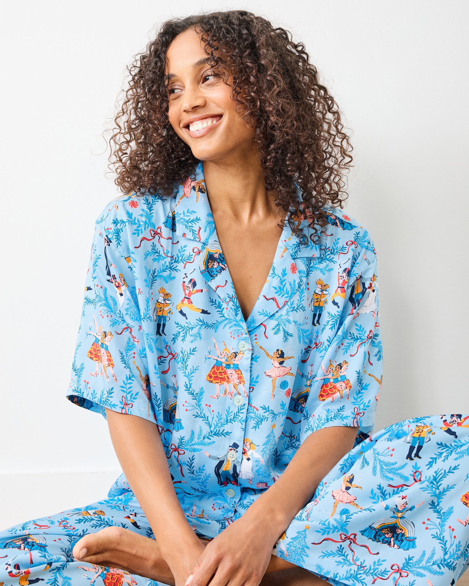 Nutcracker Dreams - Petite Eco Satin Wildest Dreams Set - Blue Slipper - Printfresh