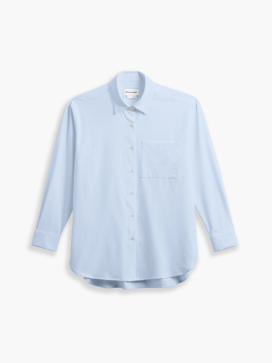 Womens | Aero Zero Oversized Shirt | Light Blue