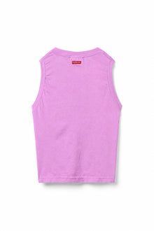 Women | Vintage Sleeveless V-Neck Baby Tee | Violet